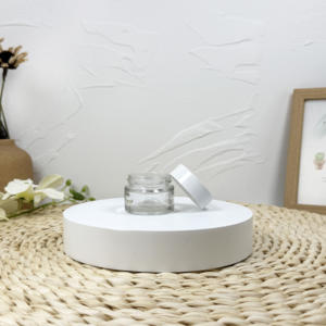 Pot en verre 3oz Récipient à fleurs en verre arrondi à face droite avec couvercle CR pour fleurs - Product Image 4