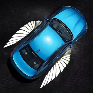 2024 New Auto Decorative Light Car Laser Projector Lamp Rearview Mirror LED Angel Wings Welcome Courtesy Door Light Tuning