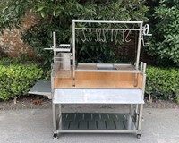 Barbecue Santa Maria en acier inoxydable 304, style argentin, brasero, hauteur réglable, pour cuisson en extérieur
