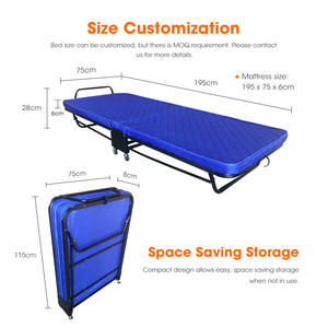 Letti pieghevoli comodi e portatili <span class=keywords><strong>90x200</strong></span> ripiegano mobili di sostegno forte arredamento per la casa <span class=keywords><strong>letto</strong></span> pieghevole mobile con ruote - Product Image 3