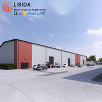 Structure en acier robuste pour entrepôts et hangars, solutions d'ateliers préfabriqués
