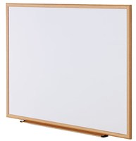 Tableau blanc effaçable à sec avec cadre en bois, mélamine, 36 x 48, tableau blanc