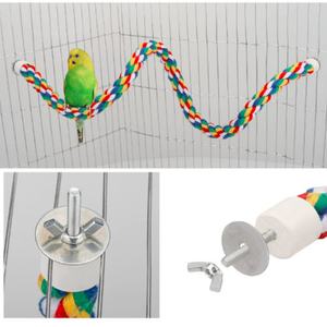 Jouet pour animaux de compagnie en forme de U, nouveauté, grande taille, moyenne taille, petite taille, corde à grimper pour perroquet, corde à ronger en coton, échelle et perchoir pour oiseaux - Product Image 3