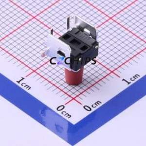 DTSAM-65R-S-Q-T/R Tactile Switch SMD Switch Single Pole Single Throw Round Button 2.6N Horizontal Mount - Product Image 2