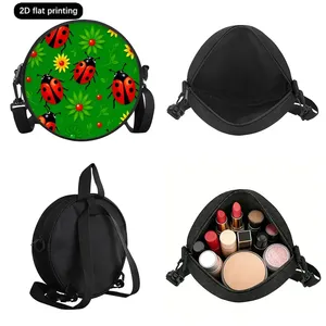 Borsa a Tracolla Casual con Stampa Cartoon Coccinella e Chiusura a Cerniera per Donne, Regalo Ideale, Borsa a Tracolla Piatta 2D per Uso Quotidiano - Product Image 4