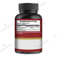 AegleWell Capsules d'extrait de ginseng rouge Panax 1600 mg par portion, favorisent l'énergie et la résistance, 120 capsules végétales, complément alimentaire