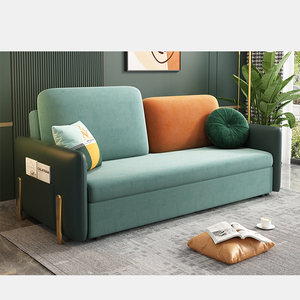 Modern Eco-Friendly Square Cotton Green Foldable Storable <b>Sofa</b> <b>Bed</b> Set for Hotel Rooms Lobbies Homes - Product Image 1