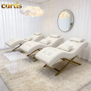 Современная розовая, белая, черная, серая кушетка для наращивания ресниц, изогнутый спа-матрас для косметологического кабинета, роскошная кушетка для салона красоты - Product Image 6