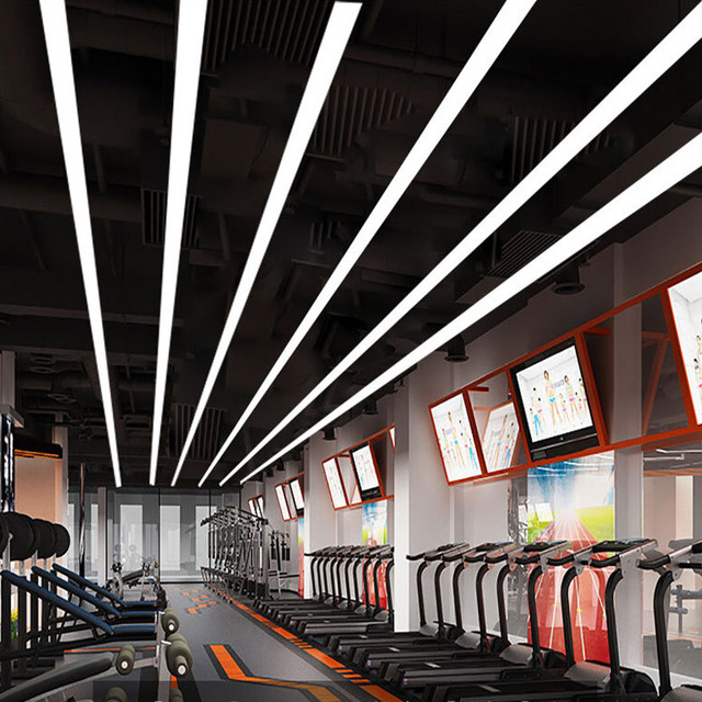 Customized Long Hanging Lamp Fixture Rectangles Pendant Lights Up-down Led Linear Light for Decorative Lighting