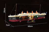 PANDAS 2288 pièces Ensemble de briques 3D Titan, modèle de bateau de croisière Titanic, jouet de construction DIY pour enfants de 5 à 7 ans et adultes