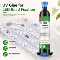 Colle UV pour fixation de lentilles LED, haute transparence, haute résistance adhésive, résistante au jaunissement, durcissement rapide