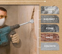 Jeu de ciseaux SDS Plus pour marteaux perforateurs, 6 pièces, comprenant ciseaux à pointe, plats, à dégarnir, à rainurer, à décapier et à cisailler les carreaux