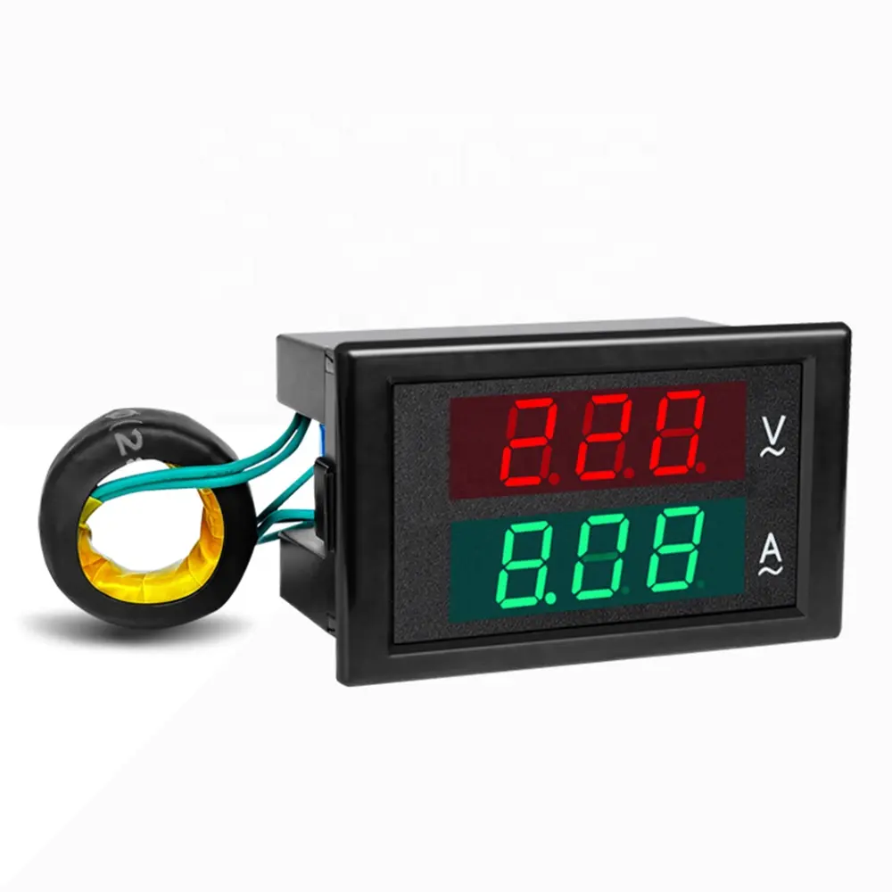 DL85-2042 Digital Voltage Ampere Meter AC 80,0-300,0 V 0, 00-100, 0A Voltmeter Ampere Volt Amp Meter Messgerät 3-stellige LED-Anzeige