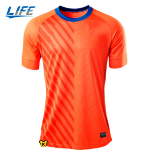 Camiseta <span class=keywords><strong>de</strong></span> fútbol personalizada con rayas naranjas, para partidos en casa y fuera, con número y nombre impresos, transpirable y <span class=keywords><strong>de</strong></span> secado rápido - Product Image 1