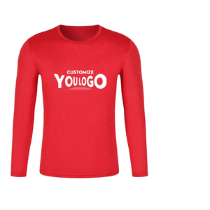 T-shirt 100 % polyester Dry Fit à manches longues pour homme, motif uni, avec logo personnalisé imprimé par sublimation - Product Image 1
