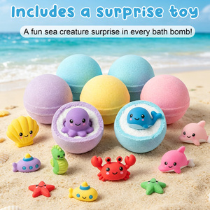SEFUDUN - Set de 12 Bombas de Baño Veganas Efervescentes con Aromas, Bombas de Baño de Lujo con Burbujas, Spa Relajante, Bombas de Baño de Sal con Juguete Sorpresa para Niños - Product Image 5