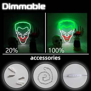 Enseigne néon LED Joker, lumière néon anime pour décoration de chambre, alimentation USB, intensité réglable, art mural - Product Image 3