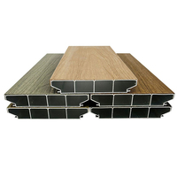 Planche de terrasse en composite d'aluminium résistant aux intempéries et ignifuge, extrudée en aluminium