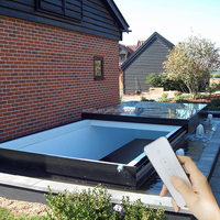 Túnel tubular fijo eléctrico de primera calidad, tragaluz de ventana de techo, diseño moderno, aleación de aluminio automática para ventanas de techo de balcón