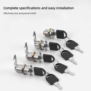 מנעול קאם מודרני מסגסוגת אבץ עם מפתח פלסטיק ודלת זכוכית לארון דואר/מגירה של רהיטים איכותיים של שיאובושי - Product Image 6