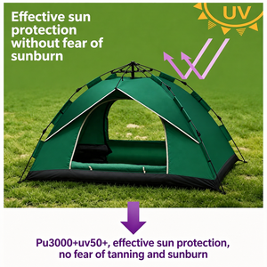 Tente de <span class=keywords><strong>camping</strong></span> familiale spacieuse et imperméable <span class=keywords><strong>pour</strong></span> les <span class=keywords><strong>vacances</strong></span> <span class=keywords><strong>en</strong></span> groupe avec fenêtres <span class=keywords><strong>en</strong></span> maille ventilées automatiquement, équipement de plein air - Product Image 4