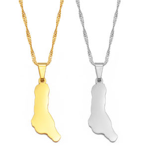 Collares con Colgante de Acero Inoxidable de la Unión de las Islas Comoras con Mapa y Dije de <span class=keywords><strong>Moroni</strong></span>, Comoras # 266121 - Product Image 2