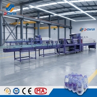 Machine d'emballage sous film rétractable à grande vitesse de type linéaire pour bouteilles en verre avec écran tactile PLC
