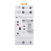 Sakelar Transfer Otomatis Ganda (ATS) Monko 50A 2P untuk Pemasangan Din Rail Generator 230V AC 5kA/8kA