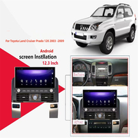Autoradio Android 12,3 pouces pour Toyota Land Cruiser Prado 120 2003 -2009 Radio de voiture Multimédia Carplay Auto GPS Navigation