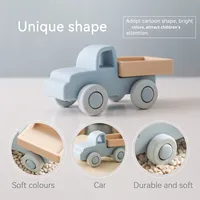 Nouveau-né bébé éducation précoce multifonctionnel Silicone jouet doux voiture avion forme anneau de dentition enfants dentition poussette