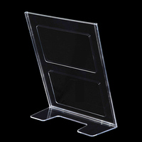 Support de Présentation Créatif en Cristal pour Bureau, Personnalisé, pour Affiches A5, Présentoir en Forme de L pour Cartes, Idéal pour Magasins