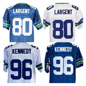 Großhandel Günstige Retro Genähte American Football Trikots Seattle 80 Steve Largent 96 Kennedy Unterstützt Individuelle Anpassung - Product Image 1