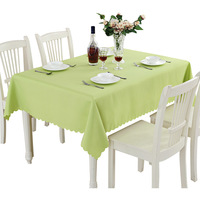 Couleur unie tissé moderne 100% Polyester personnalisable hôtel conférence nappe Restaurant ménage rectangulaire plaine résistant à l'huile