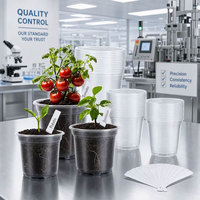 Pots de pépinière transparents 3/4/5 pouces, durables, légers, style simple, pots en plastique pour semis avec trous de drainage pour le démarrage des graines