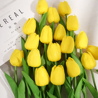 Bunga Tulip Buatan Tangan Berkualitas Tinggi dari Bahan Beludru Ramah Lingkungan, Sentuhan Alami, untuk Dekorasi Dalam/Luar Ruangan, Grosir