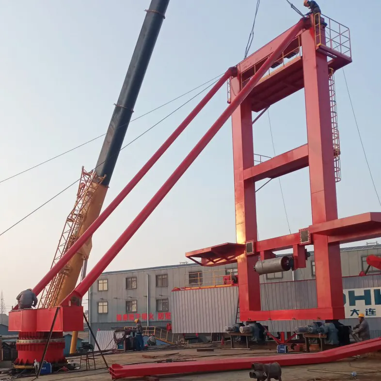 Multi-functional 3000t/h Mobile Bulk Cargo Material Handling Port Barge Ship Loader For Ore Coal Coke Cement