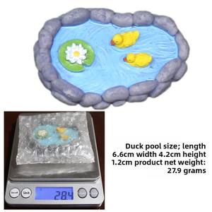 Figurines d'animaux en résine fantaisie avec une mini piscine 3D moderne, ornée d'un canard, d'une grenouille et d'une tortue, pour la décoration de <span class=keywords><strong>jardin</strong></span> féerique - Product Image 6