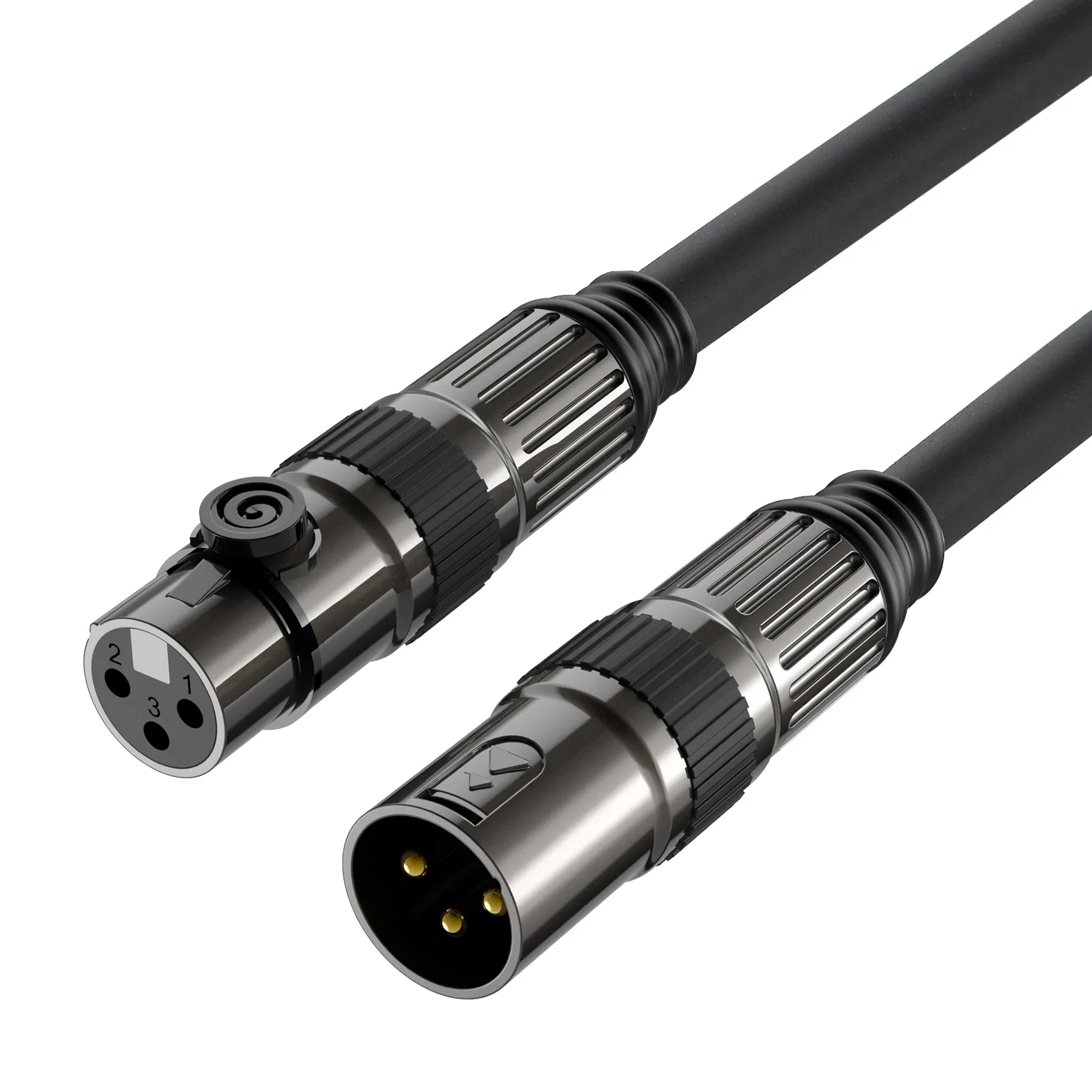 Cavo per microfono XLR XLR femmina a xlr maschio a 3 pin nero diretto in fabbrica per altoparlante