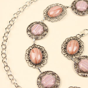 Nouvelle chaîne de taille en métal durable argenté vintage style bohème <span class=keywords><strong>chic</strong></span> pour <span class=keywords><strong>femme</strong></span>, <span class=keywords><strong>ceinture</strong></span> fine polyvalente de 125 cm pour robes – Collection été 2025 - Product Image 4