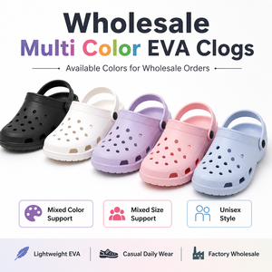 Sabots en EVA multicolores en gros, unisexes, légers, décontractés, pour hommes et femmes - Product Image 1