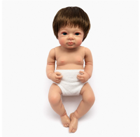 Boneka Bayi Reborn Realistis 45cm, Boneka Bayi Baru Lahir Simulasi Vinyl Lembut, Mainan Peluk yang Menenangkan untuk Anak-anak, Hadiah Koleksi
