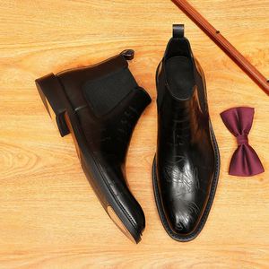 High-end Men's Dress Shoes Italian Style Formal Genuine Leather Shoes Handmade Loafers Business Formal Oxford Shoes for Men - Product Image 3