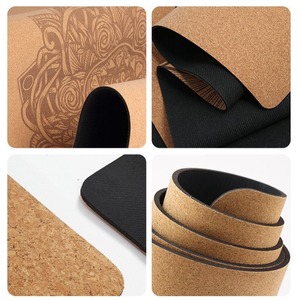 Tapis de yoga en liège 183x61cm, épaisseur 0,3cm, antidérapant, en caoutchouc naturel, pour le yoga et le remodelage corporel - Product Image 4