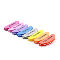 Lime à ongles colorée assortie, grain 100/180, mini blocs limes à ongles pratiques, outils de ponçage et de polissage pour vernis à ongles en éponge lavable