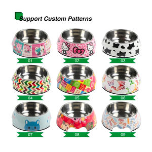 व्यक्तिगत melamine स्टेनलेस स्टील कुत्ते के साथ पानी और foodbowl कोई फैल पानी का कटोरा रबर की अंगूठी - Product Image 6