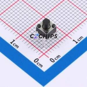 BX-TS-26-45455CJ Tactile Switch Through hole-4P,4.5x4.5mm Switch Single Pole Single Throw Round Button 2.6N Through Hole - Product Image 1