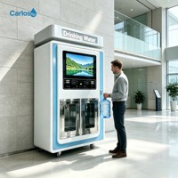 Distributeur d'eau RO en acier inoxydable avec écran publicitaire en option pour immeuble de bureaux