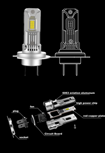 Bombillas LED para Faros Delanteros Carall 80W H7/H11, 8000LM, 6000K, Ajuste Universal para X3 y Más Modelos - Product Image 5