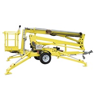 Nouveau design prix de gros hauteur de traction travail ascenseur 12-22m monté sur remorque télescopique boom levage personnel panier