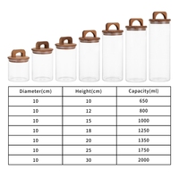 Bocaux de rangement de cuisine en verre avec couvercle à charnière, hermétiques, sans BPA, pour thé, café, sucre – Organisateur de comptoir classique